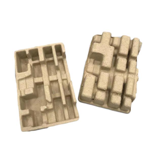 Natural Brown Moulded Pulp Tray Disposable Recycled 3mm Thickness