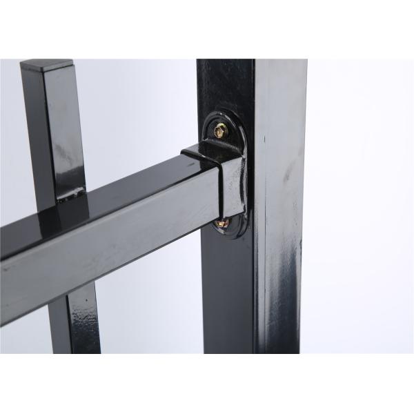 Brisbane Tubular Steel Garrison Fencing Panels Supplier Interpon black powder coated 1.8mx2.4m width steel fence panels