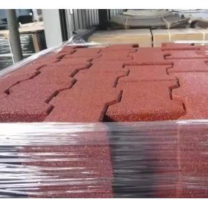 Rubber Driveway Pavers Dog Bone Shape Equine Flooring Interlocking Rubber Pavers