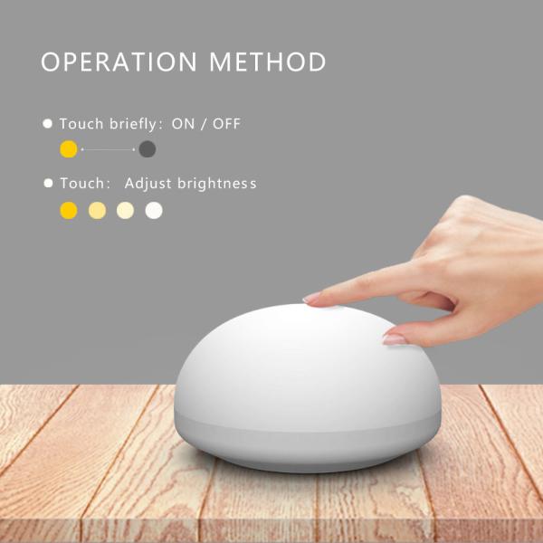 2200mAh 90LM Touch Sensitive Night Light Usb Rechargeable Night Light