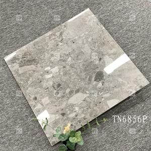 Full Body Gray Color Marble Look Porcelain Glossy Tile For Interior Floor And