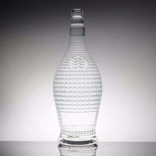 Transparent Round 700ml 350ml Custom Mineral Water Glass Bottle for Industrial Beverage
