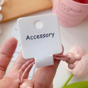 Embossed Hair Tie Folding Cards Black Text 100pcs