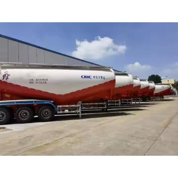 Carbon Steel 3 Axles 10800*2500*3700mm 40cbm Capacity 40cbm Carry Bulk Cement Ash Powder Tank