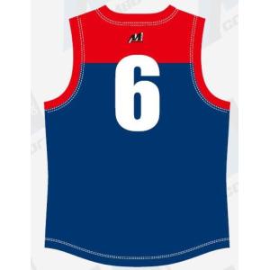 Sleeveless Aussie Rules Football Jerseys , 300gsm Afl Team Shirts