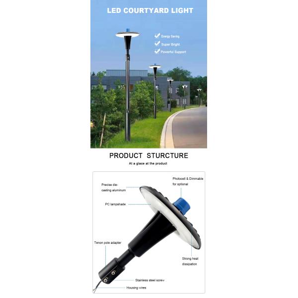 Outdoor Waterproof 50W 110lm/W LED Garden Solar Light For Yard Street