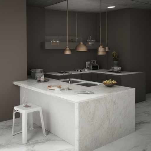 Buy Book Match Quartz Surface Passerby Series with High Glossiness at wholesale prices