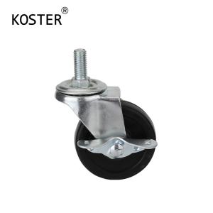 5kg Load KSLHD0403 Light Duty Furniture Rubber Black Swivel Caster