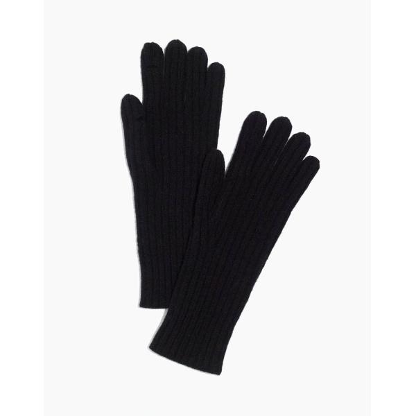 Thick Full Finger Gloves , Donegal Rib Long Wool Gloves With Slit Open Finger