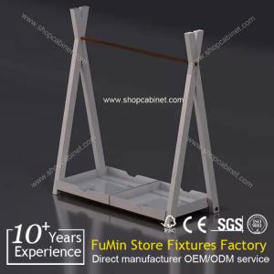 China Metal clothing display rack stainless steel clothes shelf on sale