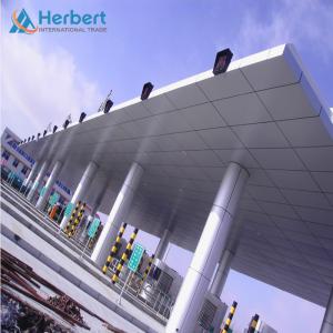 Quality EPS PU Roof Toll Booth Construction 0.8mm Roof Toll Plaza Canopy 4-8 Lanes for sale
