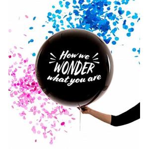 Quality CE Party 36&quot; Pink Blue Gender Reveal Confetti Balloon for sale