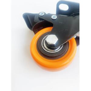 Orange Plastic PVC/PU Furniture Caster Wheel Hole Distance 9*6.2mm/11*8.2mm/12*8