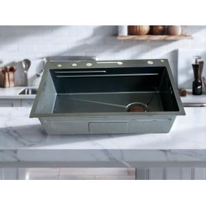 Grey Partition Kitchen Sink 11kg Stainless Steel Double-Bowl