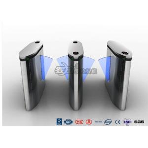 IP54 Anti - Breakthrough Flap Turnstile Speed Automatic Gates Barcode System
