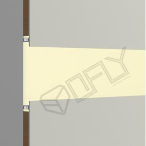 40*16mm Plaster LED Alu Profile With PC Cover For LED Strip Lighting