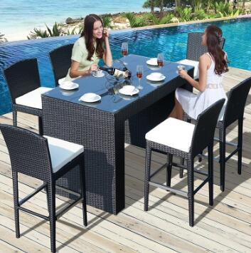 Leisure Aluminium Outdoor Garden PE Rattan wicker chair patio Backyard table and chairs