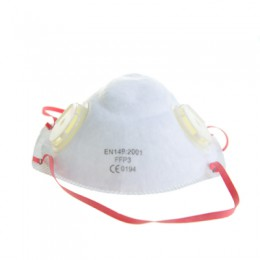 Breathable Comfortable DM027 V Dust Mask with Double Valves and Pre-formed Nose Shape