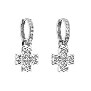 Custom Zircon Crystal Sterling Silver Diamond Earrings Hoop