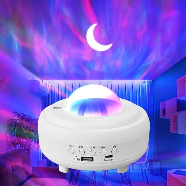 Buy Black Moonlight Starry Night Lamp Speakers That Are Smartly Connected To Your Phone Party Night Aurora Projection Lamp at wholesale prices