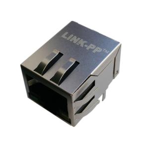 LPJ0026A73NL 100Base RJ45 Modular Jack | J0026D21F Tab-DOWN with LEDs 8-pin