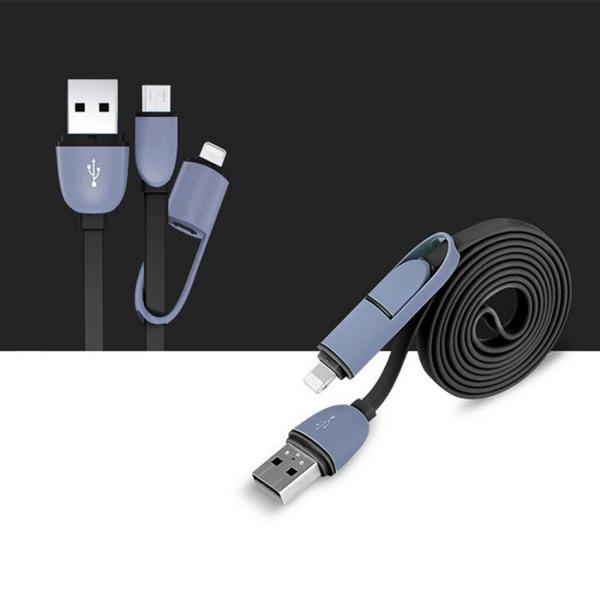 Micro Sync Charge Cable 8 Pin 2 In 1 Abrasion Resistant For IPhone 5 6 6s 7 7plus