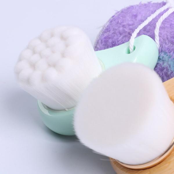 Beautiful Facial Cleansing Brush , Skin Cleaning Brush Wool Or Customized