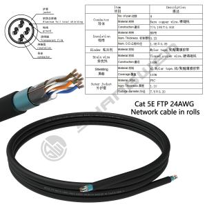Cat5e FTP Ethernet Network Internet Patch Cord Cable RJ45 24AWG 4P 4pair CE UL