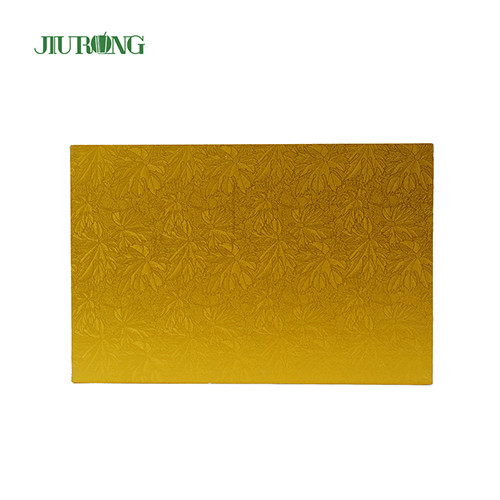 Buy Gold Cardboard Base large rectangle cake board 11 inch BSCI Certification at wholesale prices