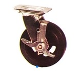 Buy 900 Pound 6 Inch Casting Dumpster Caster Wheels With Side Brake at wholesale prices