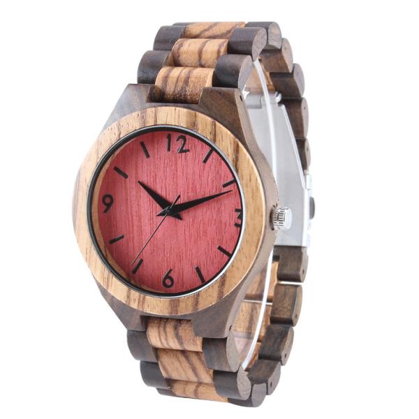 Buy OEM Women Mens Wooden Watch Waterproof Quartz Movt Watch at wholesale prices