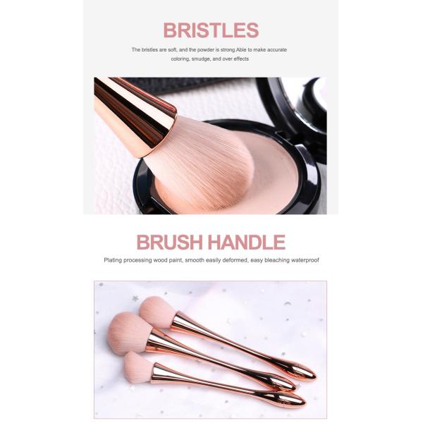 Rose Quartz Small Eyeshadow Brush , Flat Synthetic Foundation Brush OEM Logo