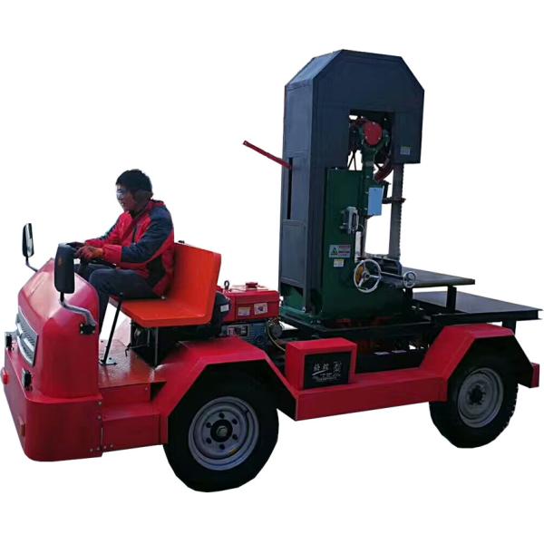 Buy Log cutting Vertical Mobile Band Sawmill China Diesel Engine Powered with table at wholesale prices