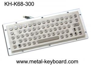 China Vandal Resistance Metal Computer Keyboard / 65 Keys Touchpad Stainless Steel Keyboard on sale