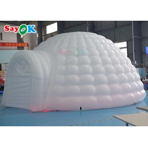 Pure White LED Inflatable Igloo Tent Round Dome For Disco Party Events