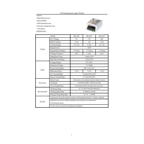 35-12/24 LED Indoor Switch Power
