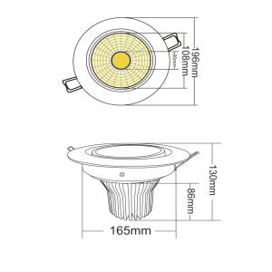 30W COB LED Downlight