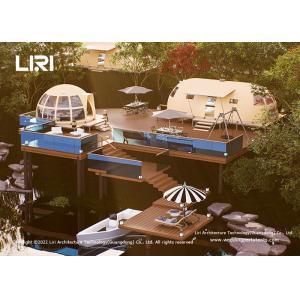 China 5m Dome Glamping Tent With Aluminum Frame Structure Wooden Structure on sale