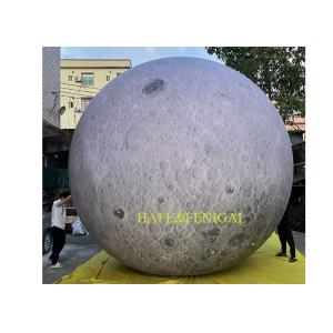 2m / 6.5ft Inflatable Grey Moon Planet With Light Hanging For Events Decoration