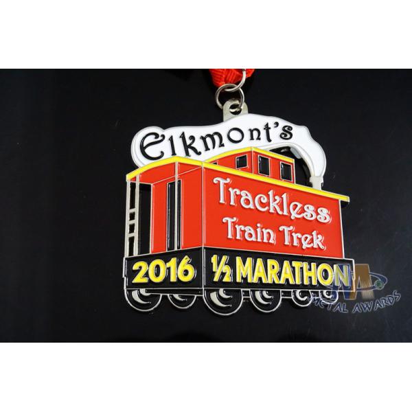 Buy Sports Events Running Half 10k Marathon Metal Award Medals Soft Enamel With Ribbon at wholesale prices