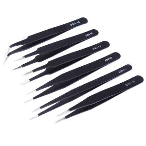Stainless Steel ESD Anti-static Tweezer Electronics Anti Static Clearnroom