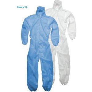 China CAT III Single Use Blue Hooded Non Woven Coverall on sale