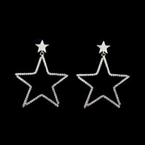 Customized Plating Whole Three A Zircon Triangle Drop Earrings For Honorable