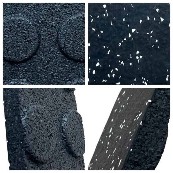 Moisture Resistant Rubber Floor Matting with EPDM Dots for Gym and Home 1m*1m 15mm to 50mm