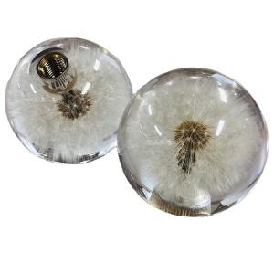 70mm Crystal Resin Shift Knob Real Flowers Dandelion Shift Knob