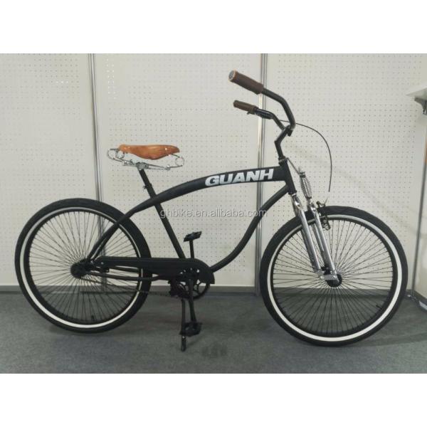 26 Inch Men's Single Speed Vintage Spring Fork Beach Cruiser for Flatland Competition