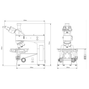 Upright Trinocular Digital Metallurgical Microscope with UIS and Dark Field