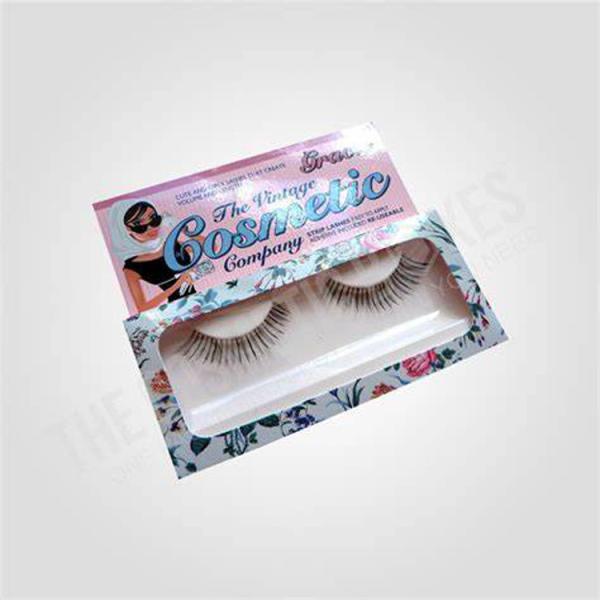 Buy Coated paper eyelash box  Custom eyelash color box with hook and pvc window at wholesale prices