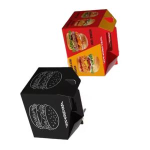 Custom Portable Fried Chicken Hamburger Sandwich Boxes with Stamping Printing