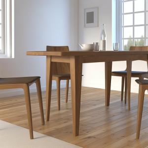 Modern Wooden Dining Armchairs Set of 2 Natural Finish